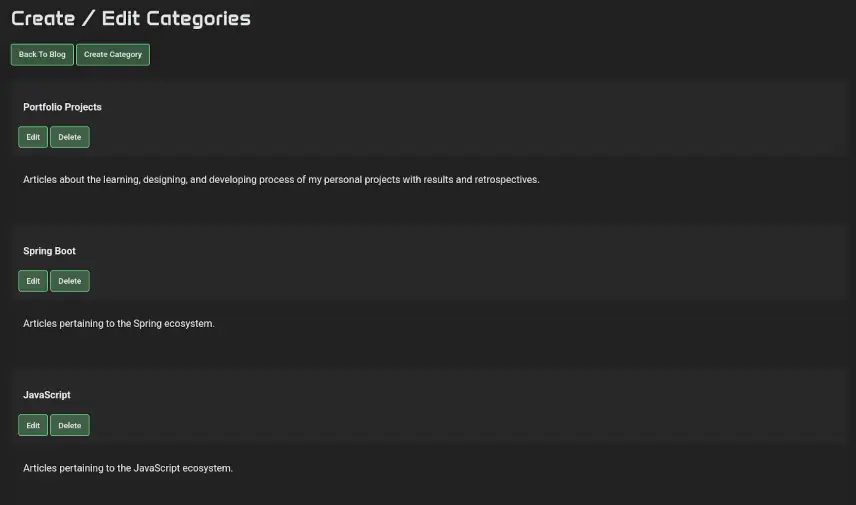 Category Modification Page Image