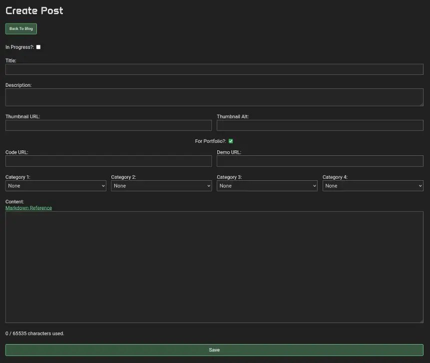 Post Input Form Image